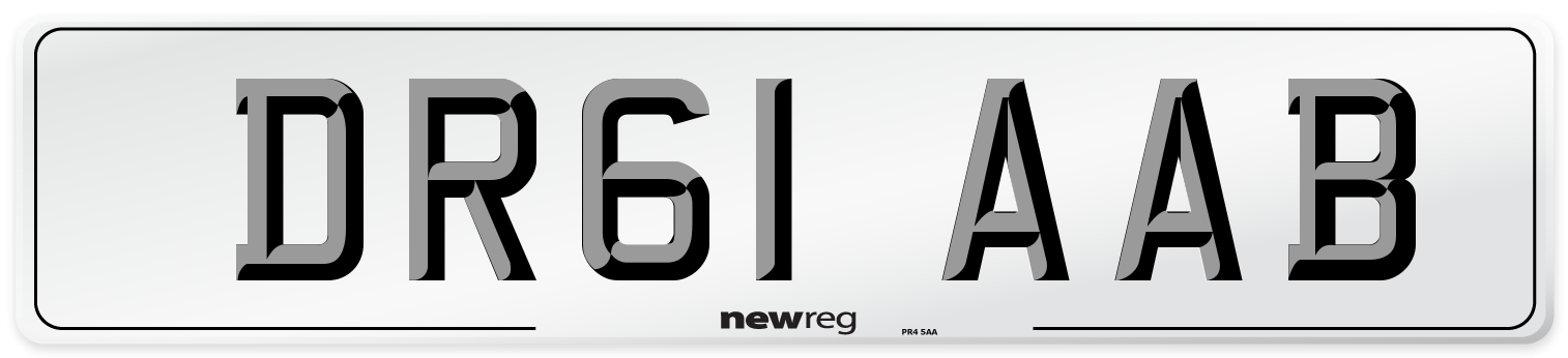 DR61 AAB Number Plate from New Reg